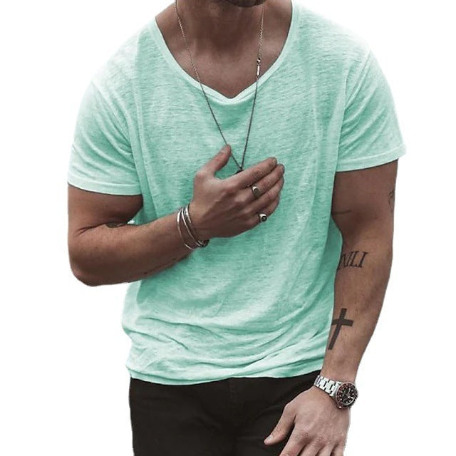 Summer Thin Menswear T-shirt Solid Color Loose